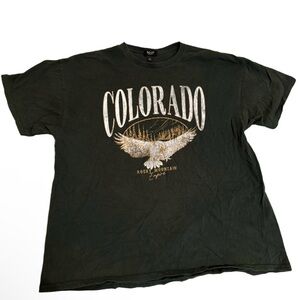 BoohooMAN Colorado Rocky Mountain Empire Graphic T-Shirt Eagle Tee Men’s L